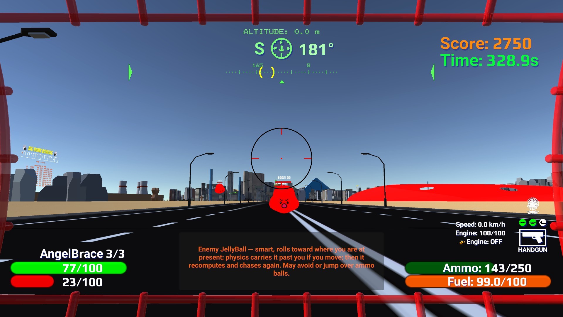 First-person HUD while playing