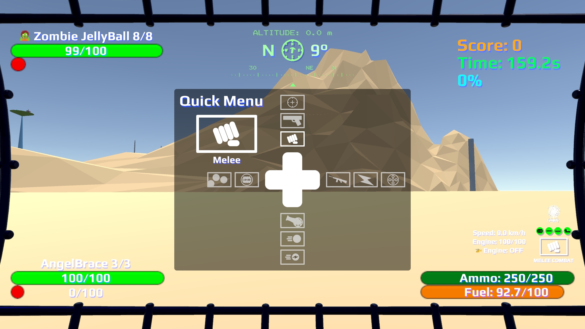 Tab Quick Menu open