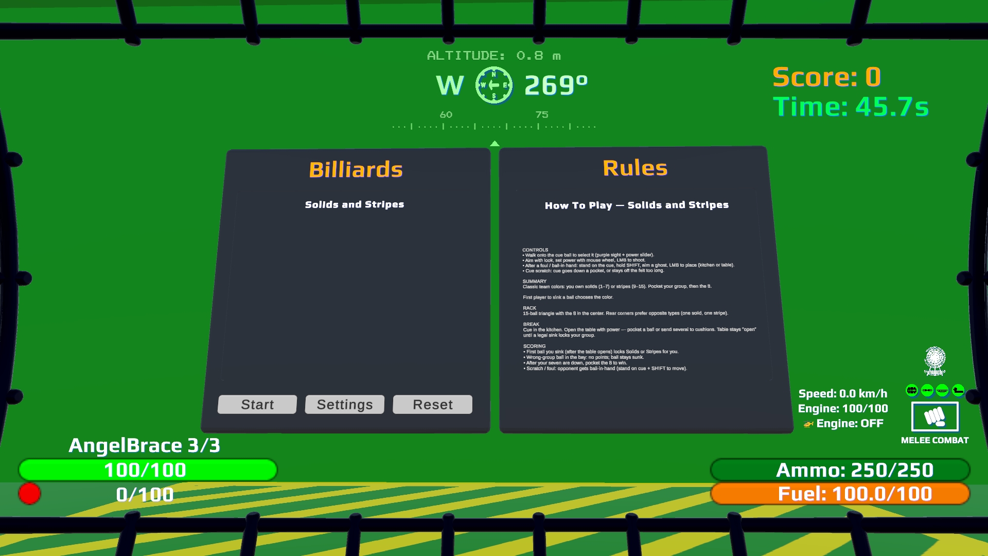 Pool zone with pool board rules text