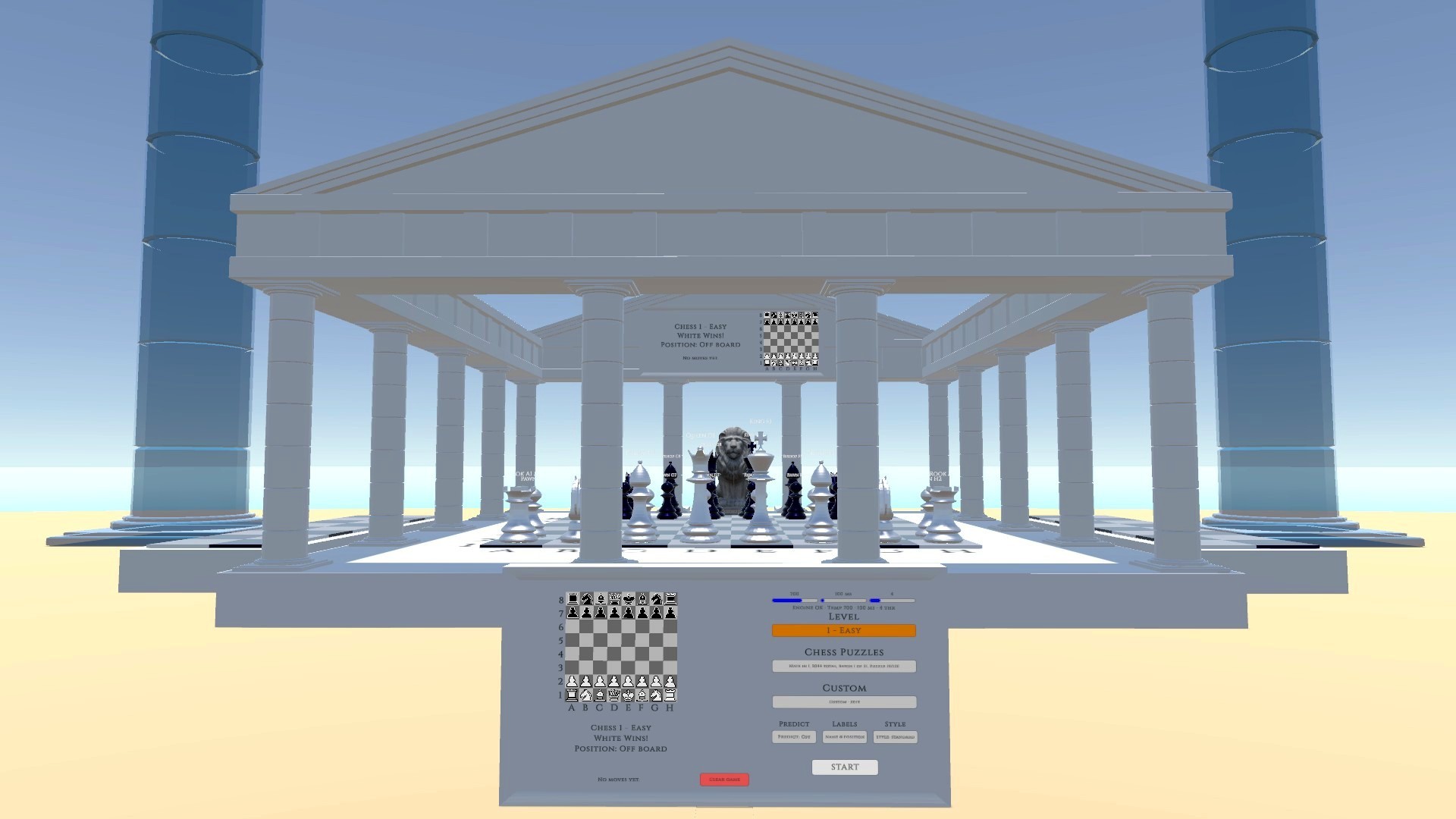 South Parthenon chess board