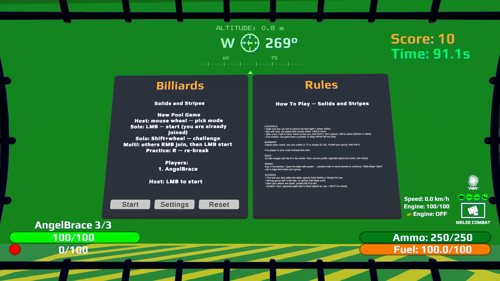 Pool board recruiting lobby text
