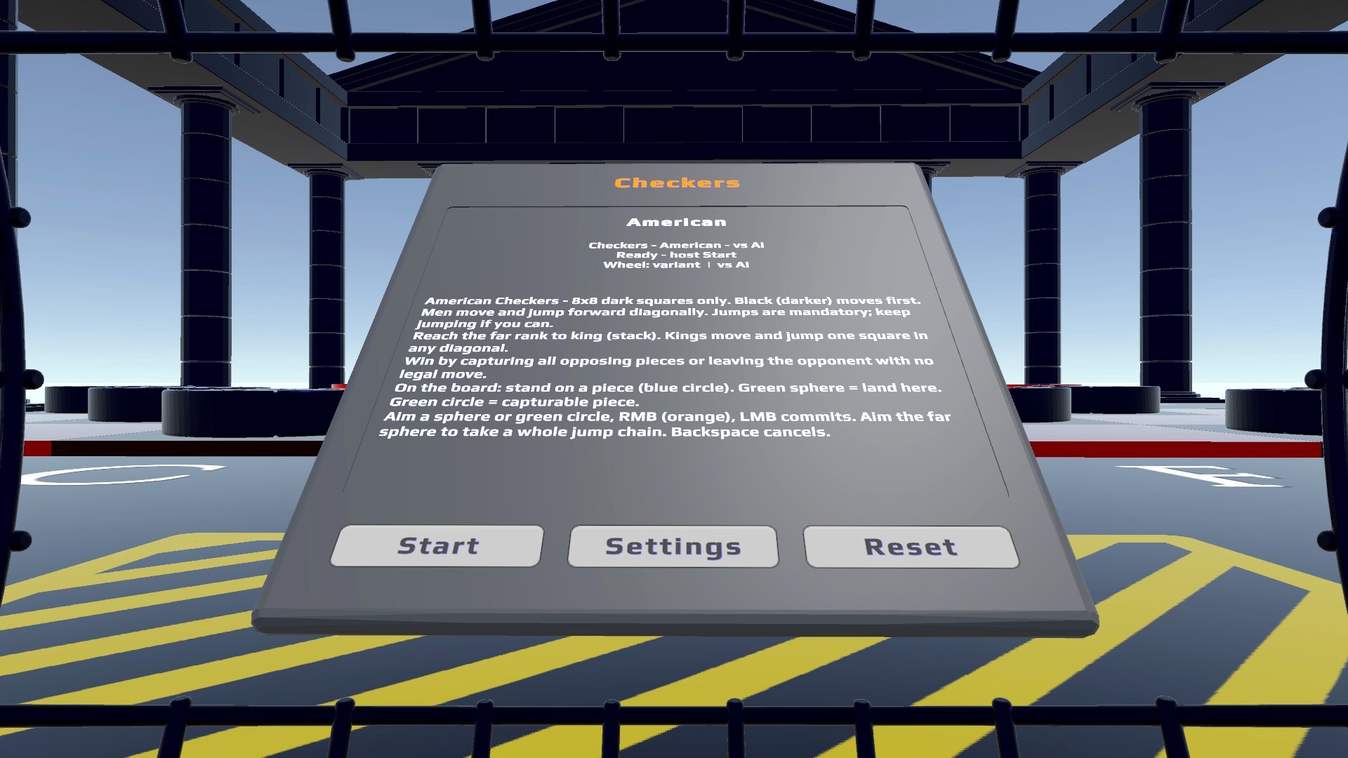 CheckersOPS terminal at North Parthenon showing variant and status